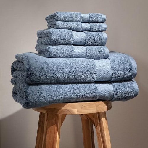 100% Organic Cotton Bath Towel Set | Bathroom Luxury Towel Set of 6 | GOTS by Fabdreams