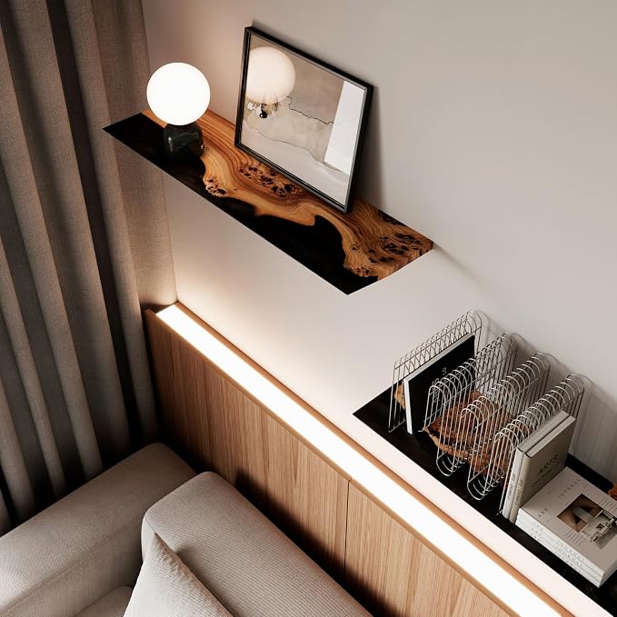 RWA Live Edge Floating Shelf – Unique Wood Floating Shelf - Image 4