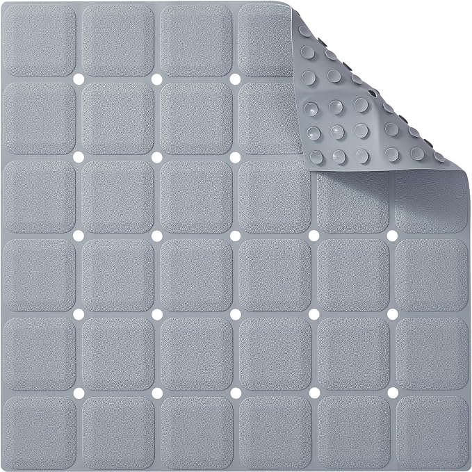 Anti Slip Shower Mat for Tub & Shower Stall, Fast-Draining, Machine Washable by Webos