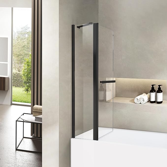 Bathroom Pivot Tub Glass Door 36" W*55" H, Folding Bathtub Shower Door Screen - Image 6