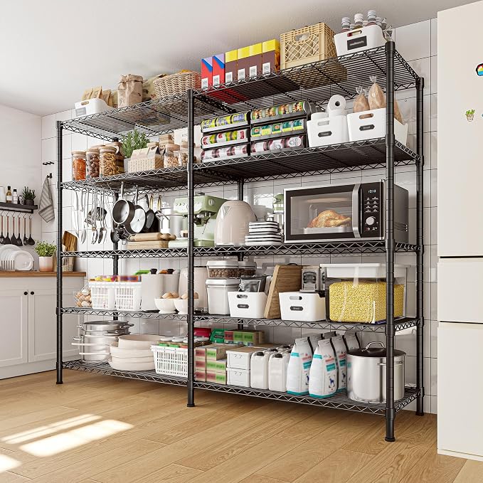 REIBII 1450LBS Shelves 5 Tier Metal Shelving Unit Storage Wire Shelving 58.1''W - Image 2