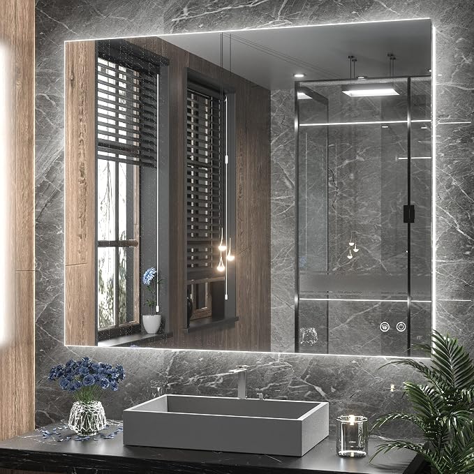TETOTE 36x36Inch LED Backlit Bathroom Mirror by TETOTE