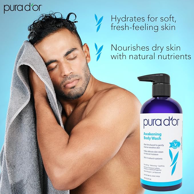 PURA D'OR 16 Oz Awakening Body Wash - Image 2