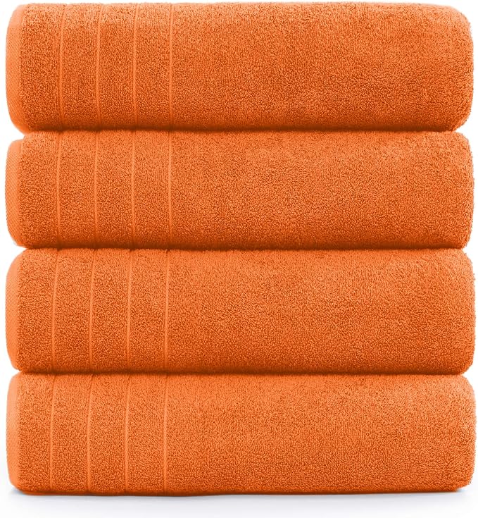 DAN River Extra Large Bath Towels Set of 4, 30 x 60 Inches - Image 8