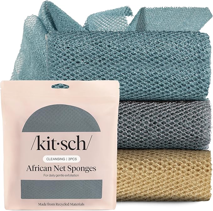 Kitsch African Net Sponge – Exfoliating Body Scrubber by Kitsch
