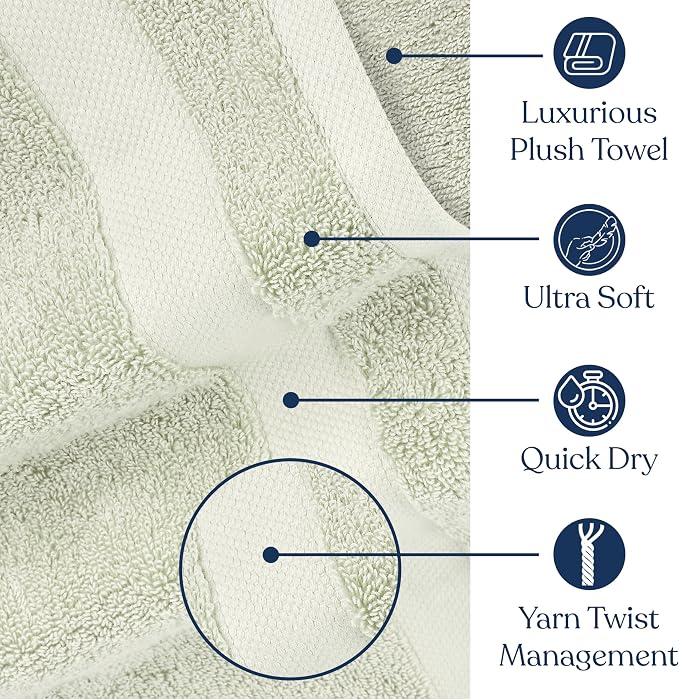 Delara Organic Cotton Luxuriously Plush Bath Towel | GOTS & OEKO-TEX Certified - Image 4