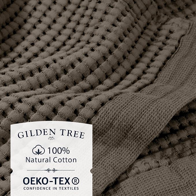GILDEN TREE Waffle Towels for Bathroom Luxury 100% Cotton Bath Towels, Quick - Image 2