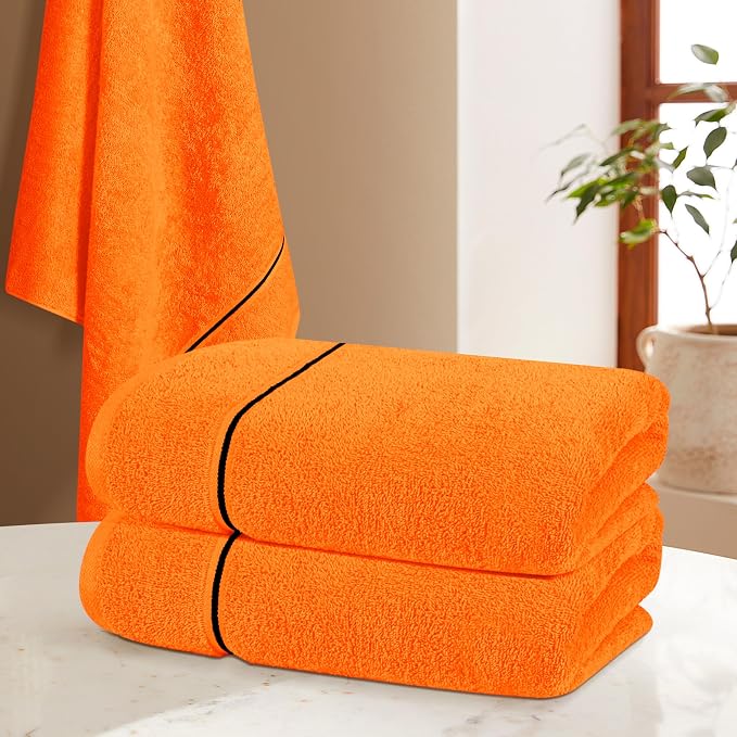 MyOwn Ultra Soft 4 Pack Oversized Bath Towel Set 27x54 inches, 100% Cotton Bath - Image 3