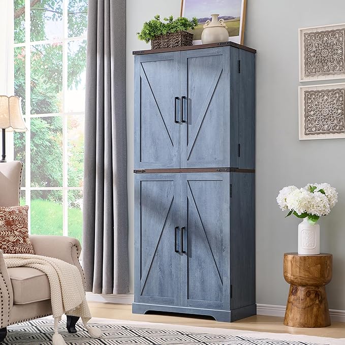 ACCOHOHO 72" Tall Kitchen Pantry, Farmhouse Storage Cabinet - Image 2