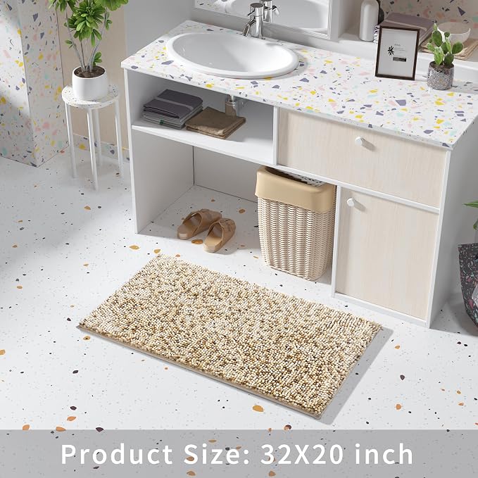 Yimobra Bath Mats for Bathroom Non Slip, Extra Soft Chenille Bathroom Rugs - Image 6