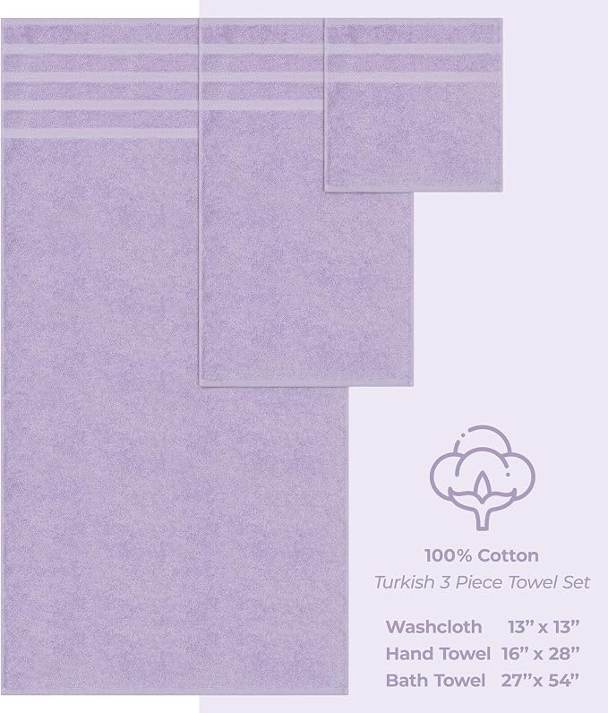 American Soft Linen Premium 3 Piece Towel Set, 1 Bath Towel 1 Hand Towel 1 - Image 5