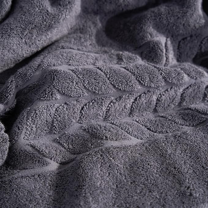 BAGNO MILANO Organic Turkish Cotton Bath Towels, Luxury Jacquard Collection - Image 4
