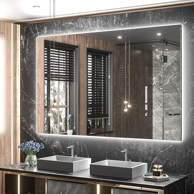 TETOTE 40 x 24 LED Backlit Vanity Mirror Bathroom, 3Color White/Warm/Natural by TETOTE