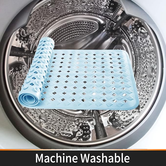 Yimobra Non Slip Bath Mat, Super Strong Suction Cups, 34.5"x15.5"Long Tub Mat - Image 7