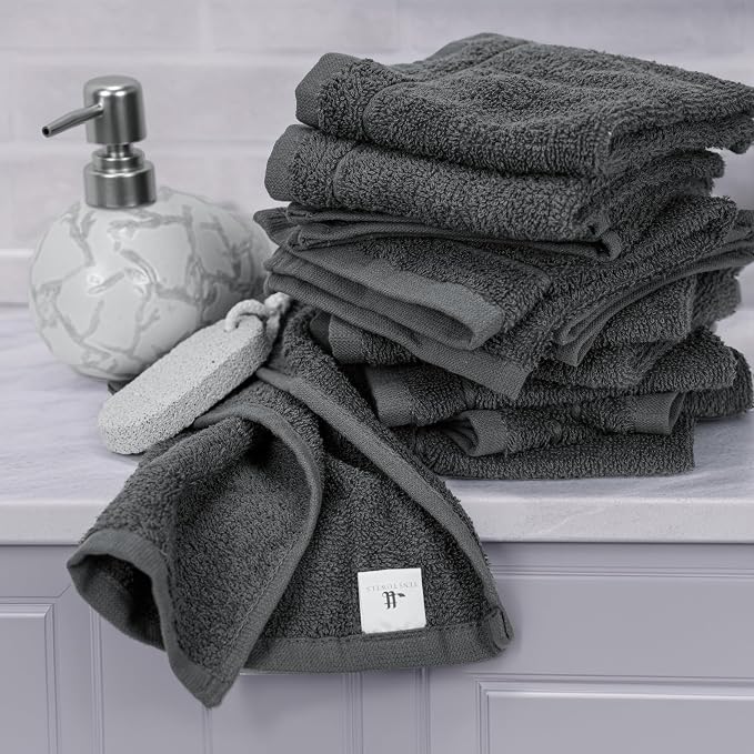 Tens Towels Pack of 60 Washcloths, 12 x 12 Inches, Lighter Weight, Quick to Dry - Image 8