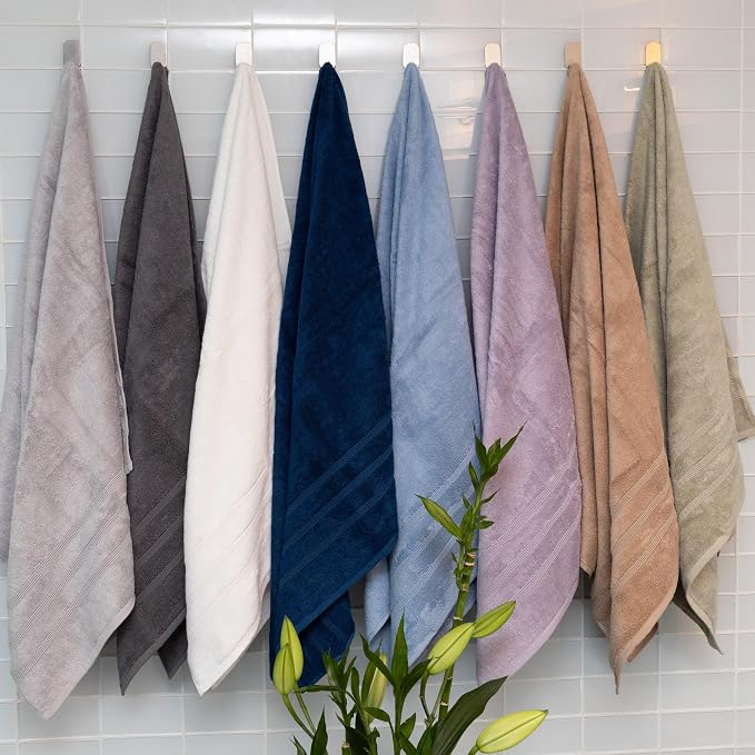 Mosobam Luxury Turkish 10pc Deluxe Bath Bundle Body Hand Face Towel and Mat - Image 8
