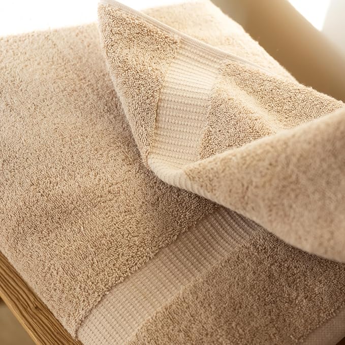 SALBAKOS 100% Turkish Cotton Extra Large Bath Sheet Set of 2 35x70 inch | - Image 3