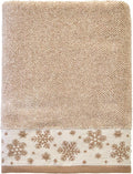 SKL Home Christmas/Winter Heather Snowflake 100% Cotton Premium Bath Towel by SKLHomebySaturdayKnightLtd