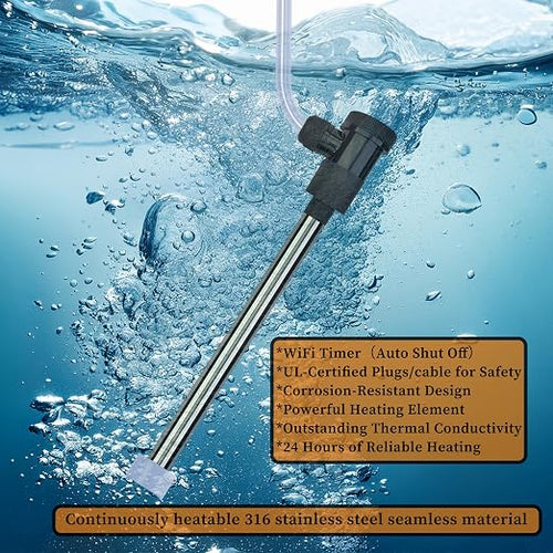 1500W Submersible Hot Tub and Pool Portable Electric Immersion Water Heater - Image 2