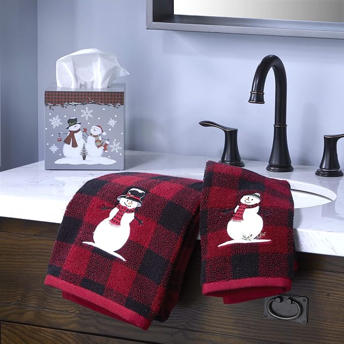 SKL Home Christmas/Gift Woodland Winter Snowman Bath Towel - Image 4