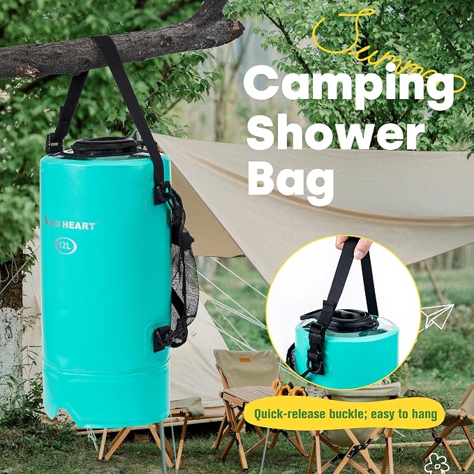 WILD HEART Camping Shower 22L/ 12L Portable Shower - Image 4
