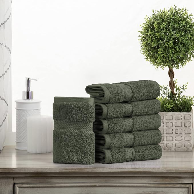 BLUENILEMILLS BNM Egyptian Cotton 6-Piece Towel Set, Includes 6 Face Towels by Blue+Nile+Mills
