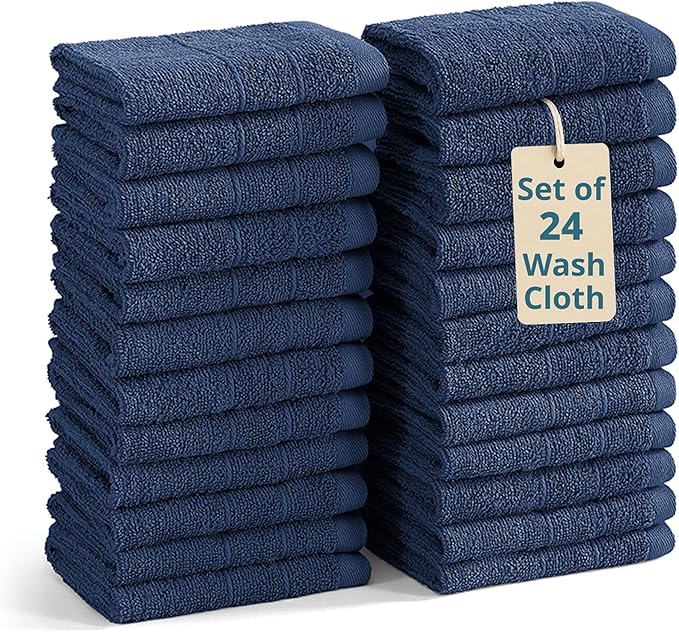 Casa Platino Washcloths Pack of 24 by CasaPlatino