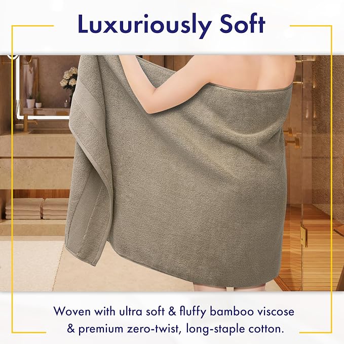 Ultra Soft & Plush Viscose from Bamboo Bath Towels - Image 2