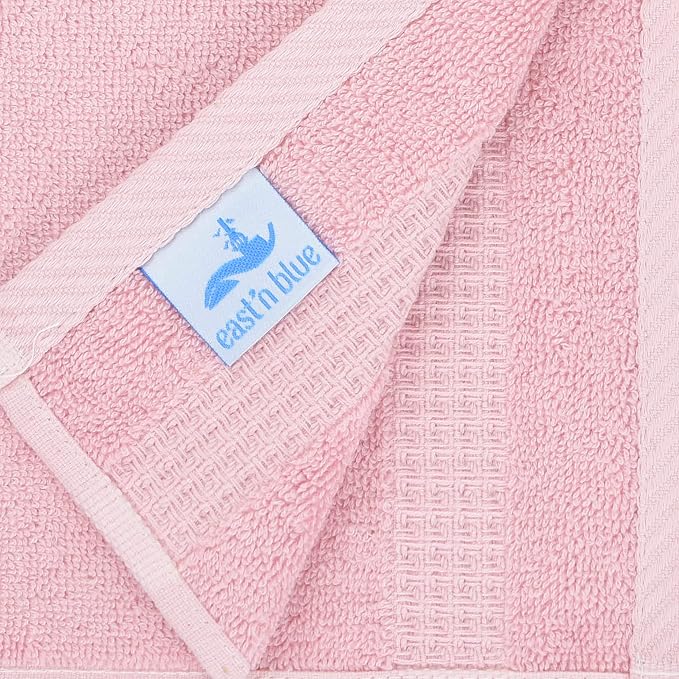 EastNBlue Lara 100% Turkish Cotton Washcloths 4 Pack, Extra Soft & Absorbent - Image 4