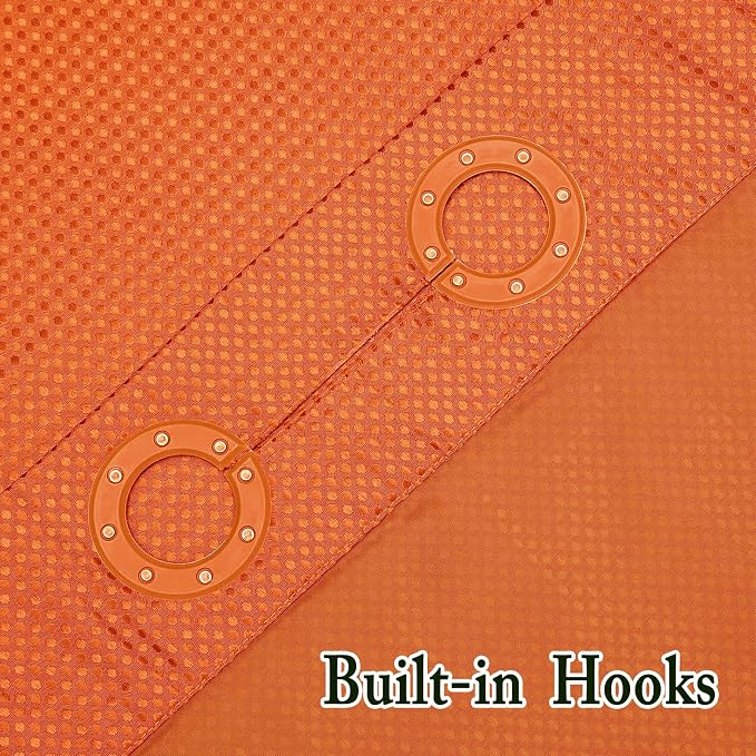 Gibelle No Hook Waffle Weave Shower Curtain - Image 6