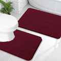 OLANLY Bathroom Rugs Sets 2 Piece, Soft Absorbent Chenille Bath Mats and by OLANLY