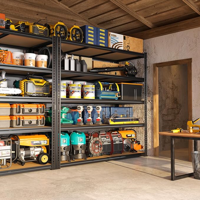 48" W Garage Shelving Heavy Duty 2800LBS Garage Storage Shelves, 5 Tier - Image 7