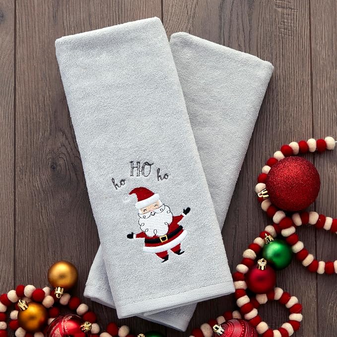 SKL Home Christmas/Winter Santa Hand Towel 2pc Set - Image 4