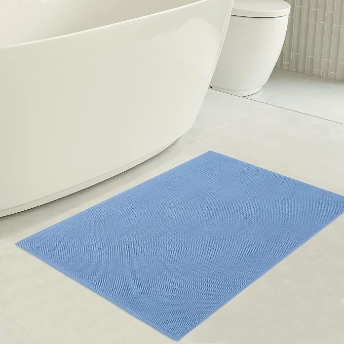 American Soft Linen Bath Rug, 20 in 34 in 100% Cotton Bath Mats Rugs - Image 3