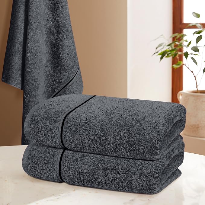 MyOwn Ultra Soft 4 Pack Oversized Bath Towel Set 27x54 inches, 100% Cotton Bath - Image 3