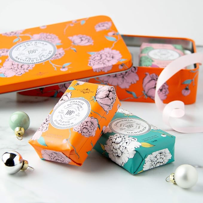 La Chatelaine Luxury Bar Soap Trio Gift Set Tin | Made in France | Natural and - Image 5