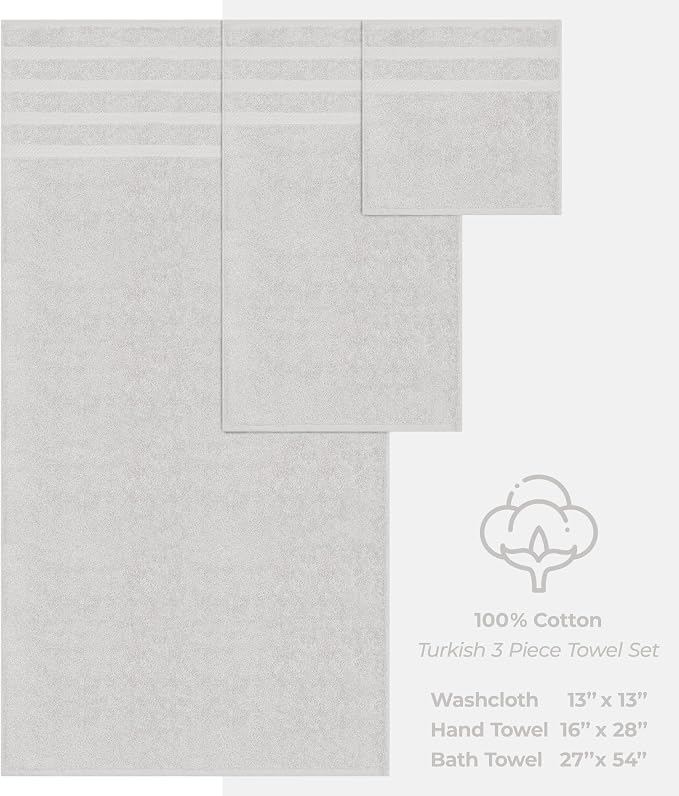 American Soft Linen Premium 3 Piece Towel Set, 1 Bath Towel 1 Hand Towel 1 - Image 5