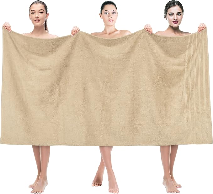 American Soft Linen 35x70 Jumbo Large Bath Towels, 600 GSM 100% Cotton Turkish by AmericanSoftLinen