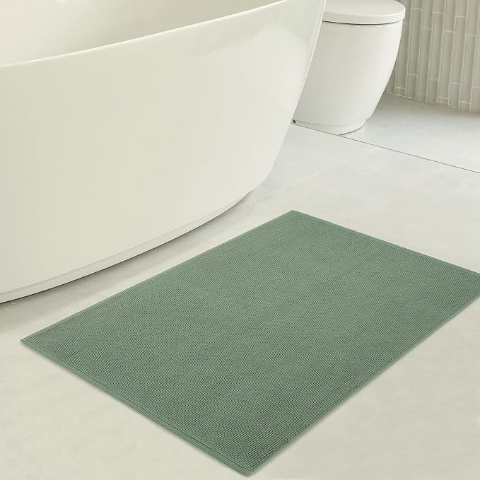 American Soft Linen Bath Rug, 17 in 24 in 100% Cotton Bath Mats Rugs - Image 3