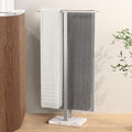KES Standing Towel Rack with Marble Base, Fits Large Bath Towel, 18/8 Stainless by KES
