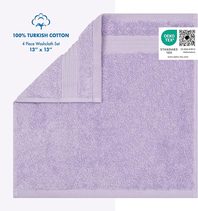 Cotton Paradise 100% Cotton Turkish Washcloth Set - Image 3