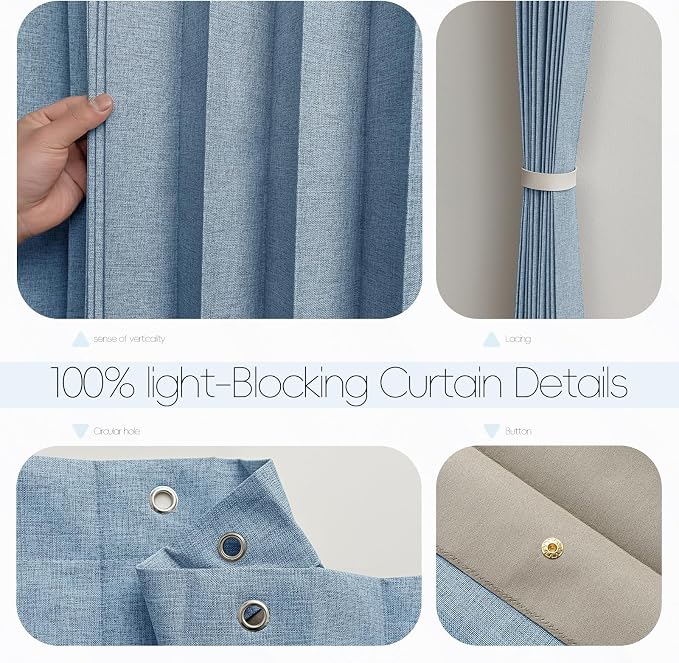 Accordian Door Curtain, 100% Blackout Folding Magnetic Doorway Curtains - Image 5