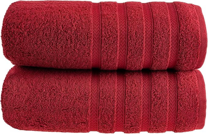 HALLEY Turkish 2 Pack Premium Bath Towels 650 GSM Highly Absorbent Super Soft by HALLEY-TurkishCottonTowels
