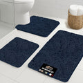 GORILLA GRIP Bathroom Rug Sets 3 Piece, Bath Mat Set and Oval Toilet Base by GorillaGrip