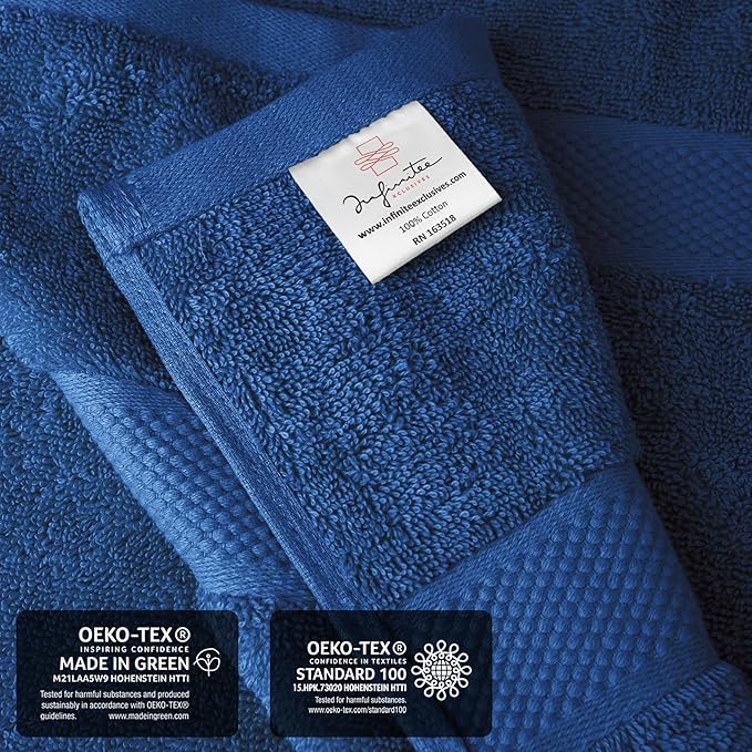 Infinitee Xclusives – Luxury Bath Sheets Towels – 1 Pack 600 GSM – 100% Ring - Image 5