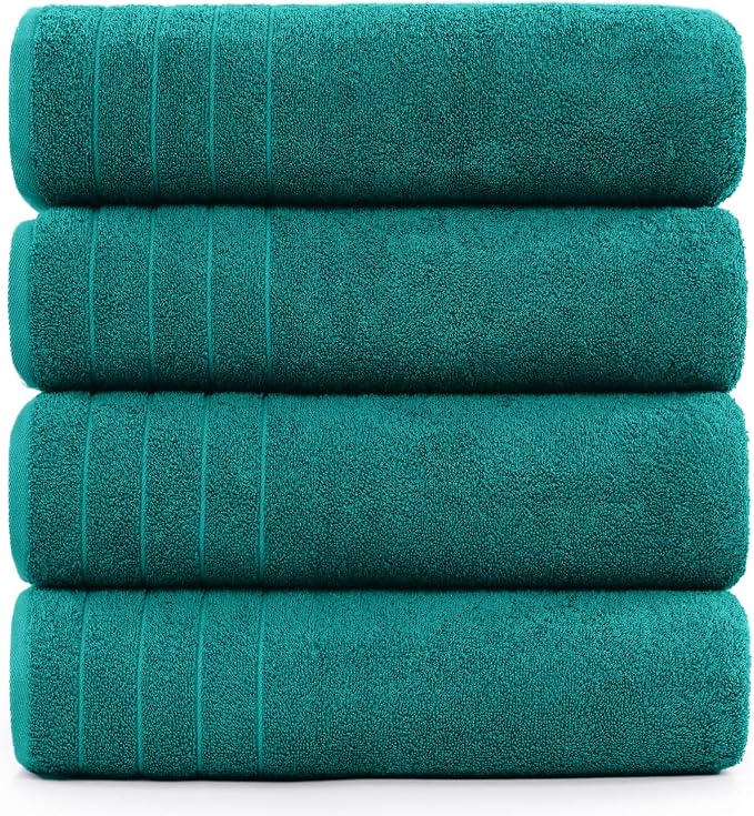 DAN River Extra Large Bath Towels Set of 4, 30 x 60 Inches - Image 8
