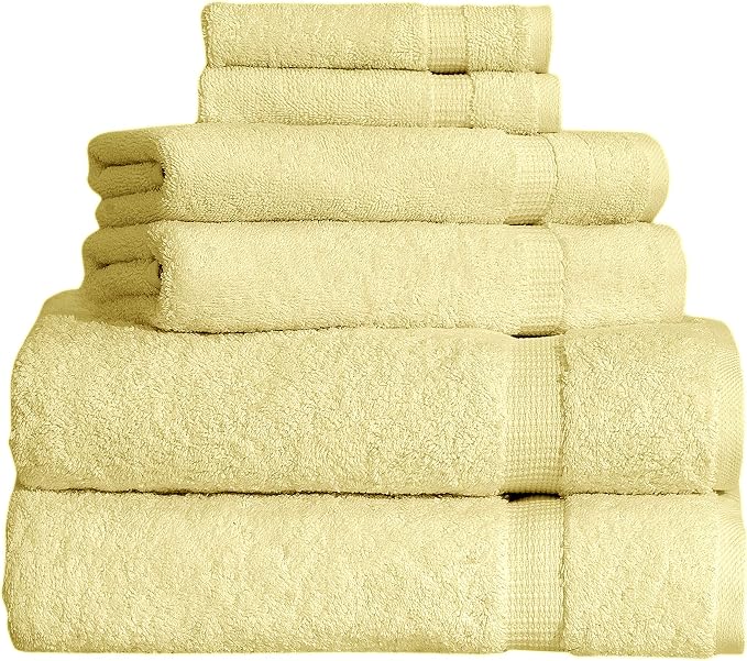 SALBAKOS 100% Turkish Cotton 6-Piece Towel Set | Heirloom Quality Hotel & Spa by SALBAKOS