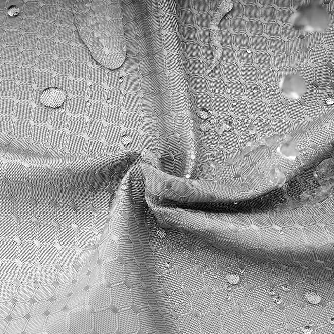 AooHome Stall Size Fabric Shower Curtain, 36 Width by 72 Height Inch Waffle - Image 7