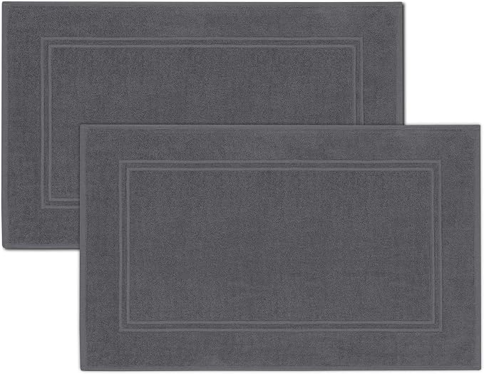 Tens Towels Pack of 2 Bath Mats 100% Cotton, 20 x 32 Inches, Super Absorbent by TensTowels