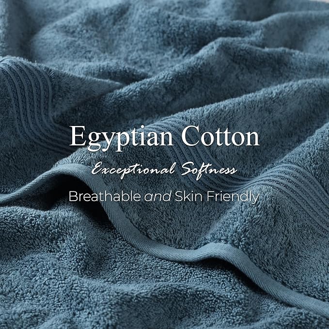 Superior Egyptian Cotton Bath Towel Set, Home Bathroom Towels, Guest Bath - Image 5